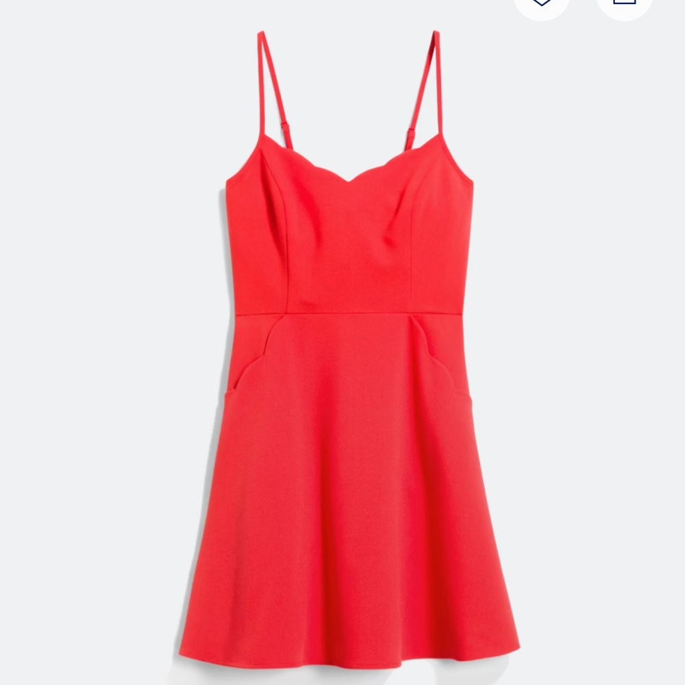 Market & Spruce Dress Market & Spruce Women’s XL Red Scallop Neck Dress